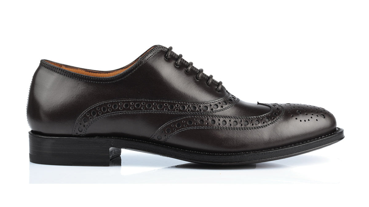 1206 Rossano Oxford Brogue Calfskin Leather Black