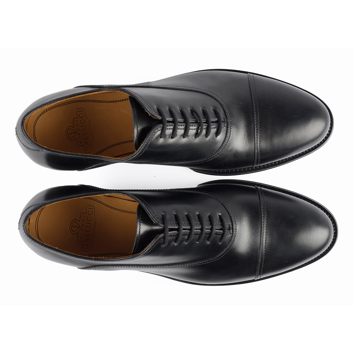 1207 Rossano Oxford <br> Calfskin Leather Black