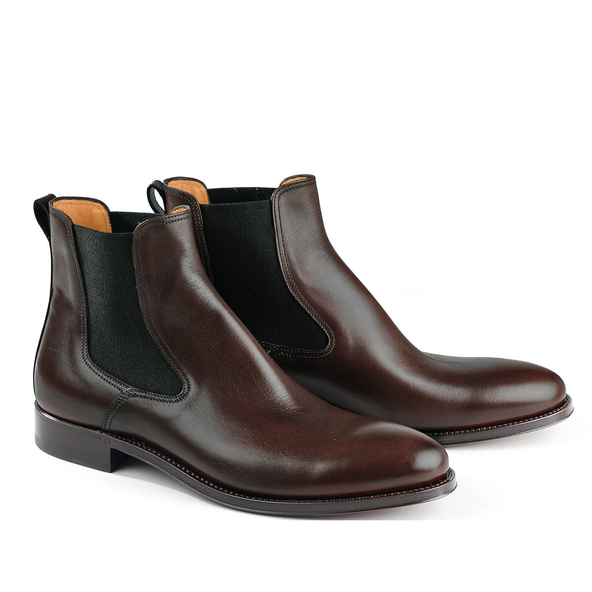 1214 Rossano Chelsea Boot Calfskin Leather Dark Brown