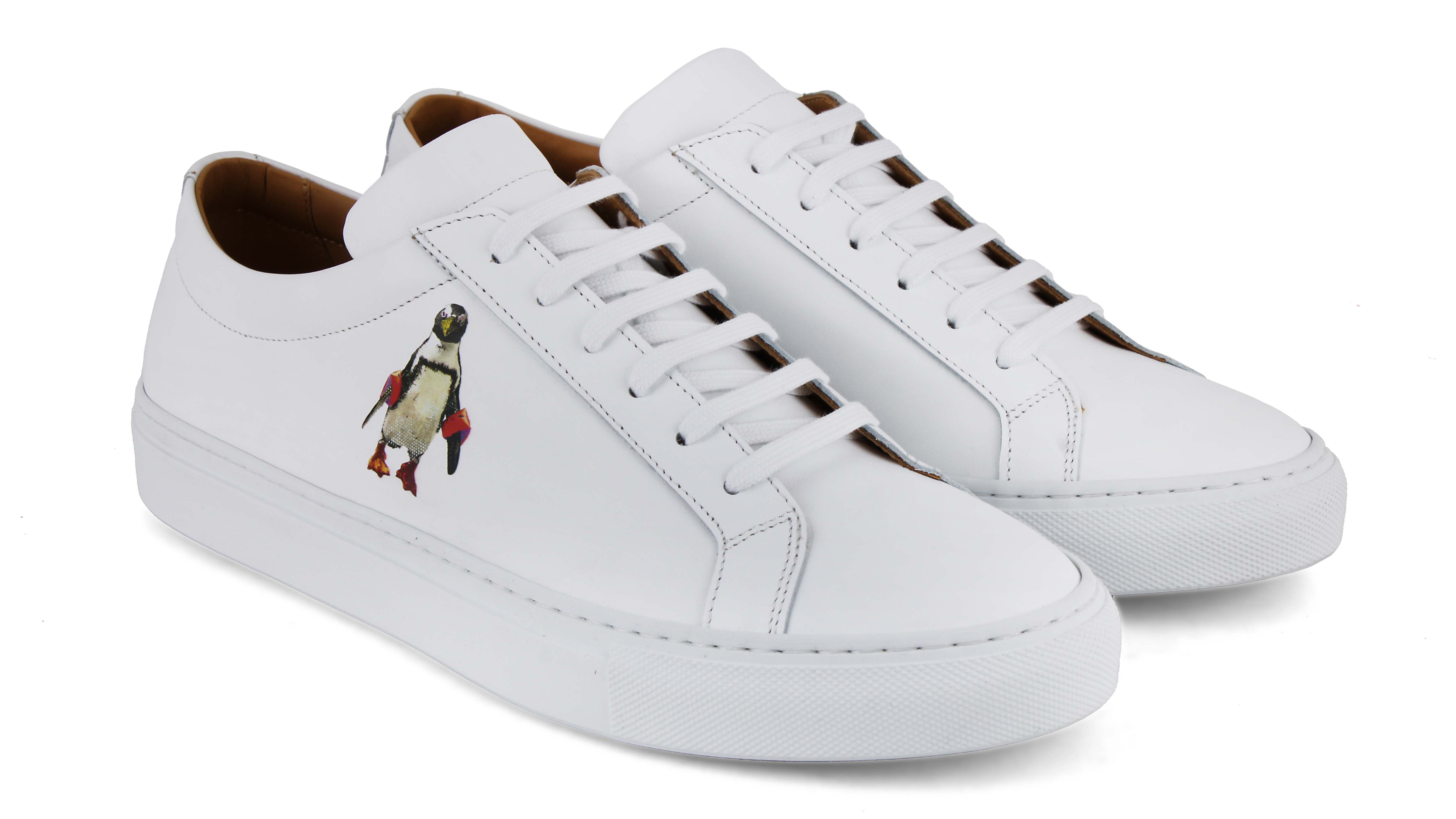 Penguin White Sneaker by Robert Hilmersson Collab