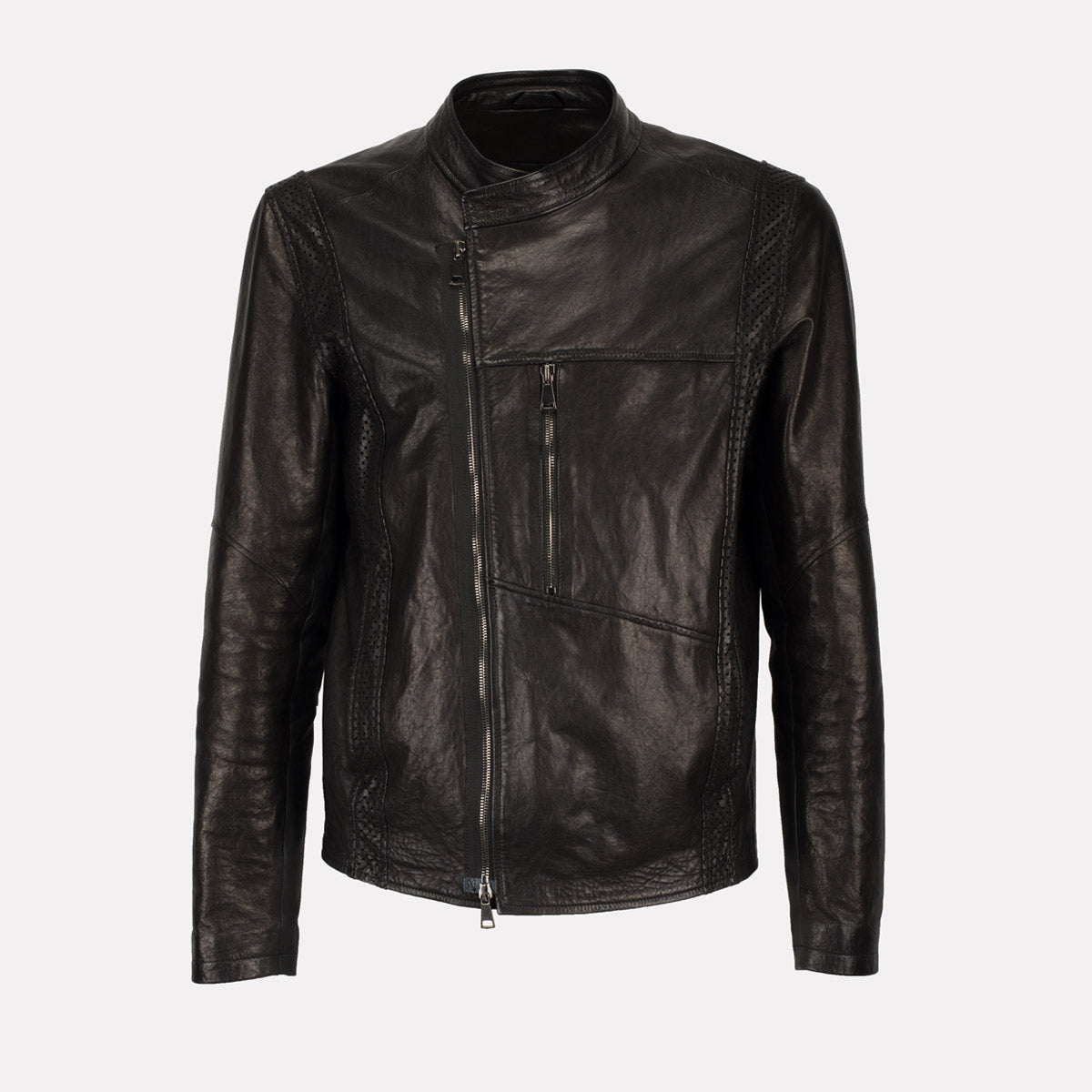 Leather Jacket BIKER in Black